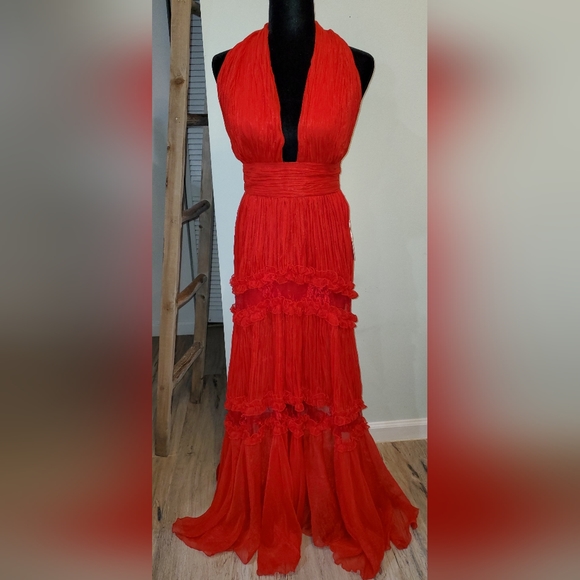 Luxxel Dresses & Skirts - RED MAXI HALTER DRESS